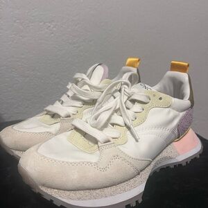 Oncept Pastel Multi-Color Casual Sneakers - White & Pink